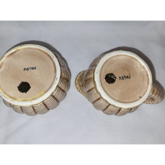 Vintage Tilso Japan Tea Pot, Creamer & Covered Sugar Set Basket Weave - Picture 7 of 7